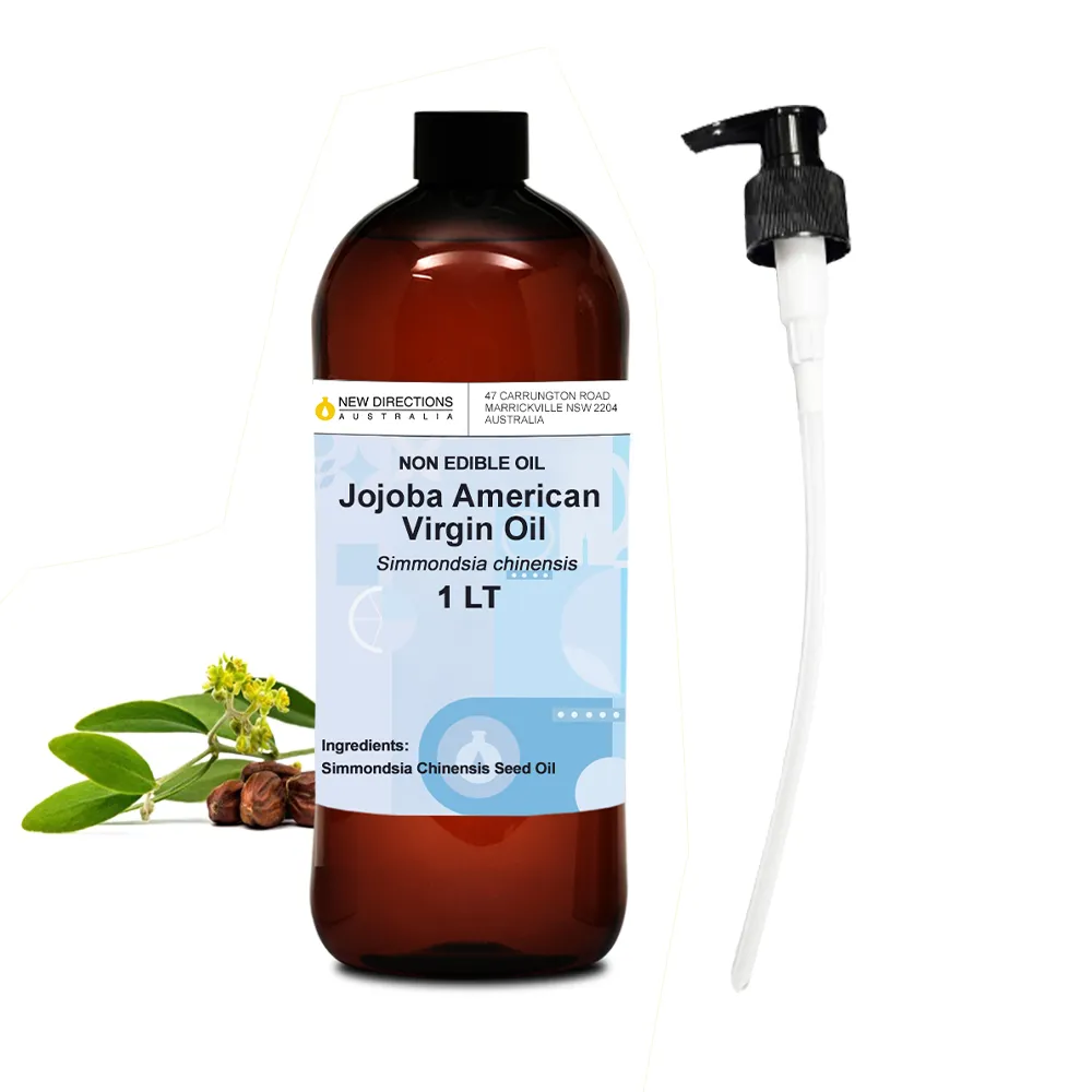 【NEW DIRECTIONS】初榨荷荷芭/荷荷巴油1000ml+按壓頭1入組(澳洲原裝進口-新方向按摩油保濕油基礎油基底油)