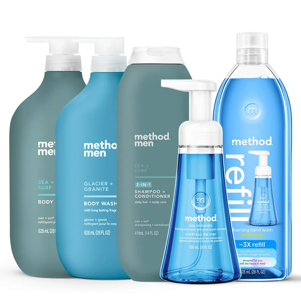 【method 美則】海洋香調5件組(洗澡 洗髮 泡沫洗手)