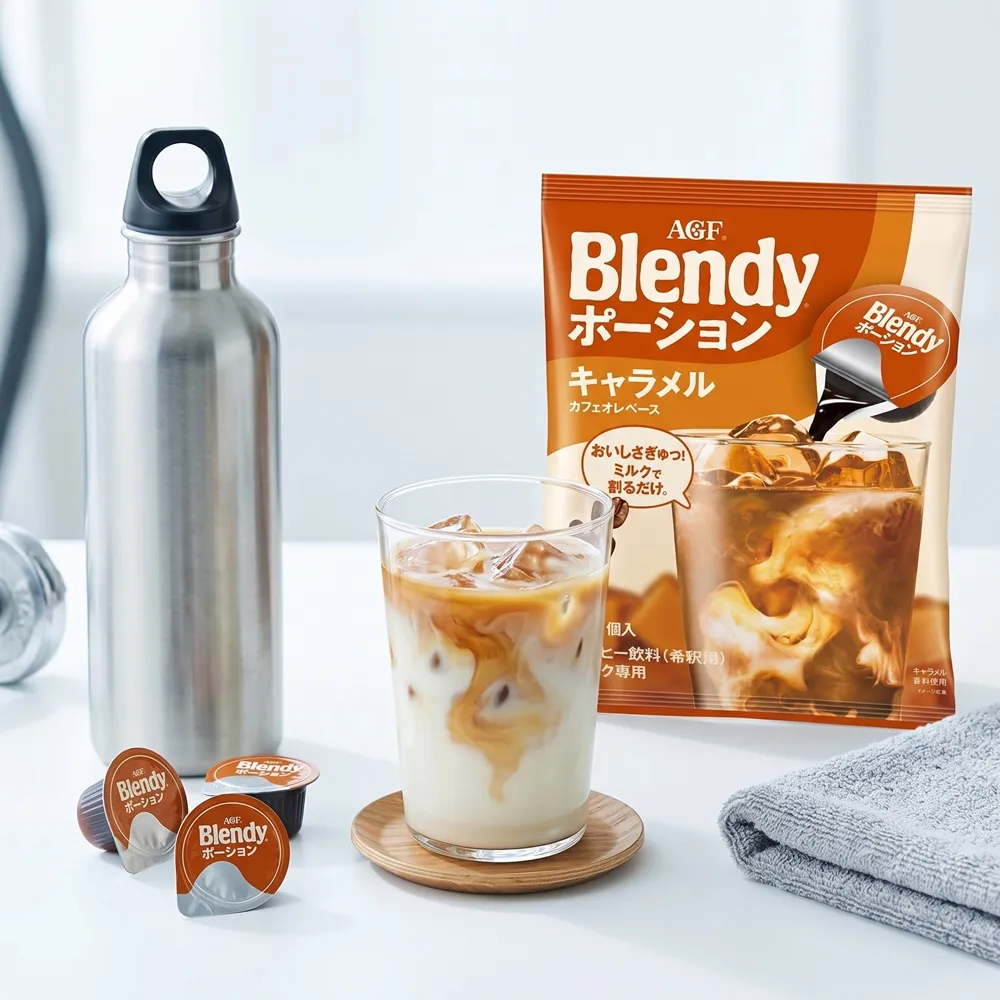 【AGF】3包入 Blendy超濃縮焦糖風味咖啡液18gX6入/包 日本原裝食品 冰美式膠囊球 常溫保存快速沖泡即溶