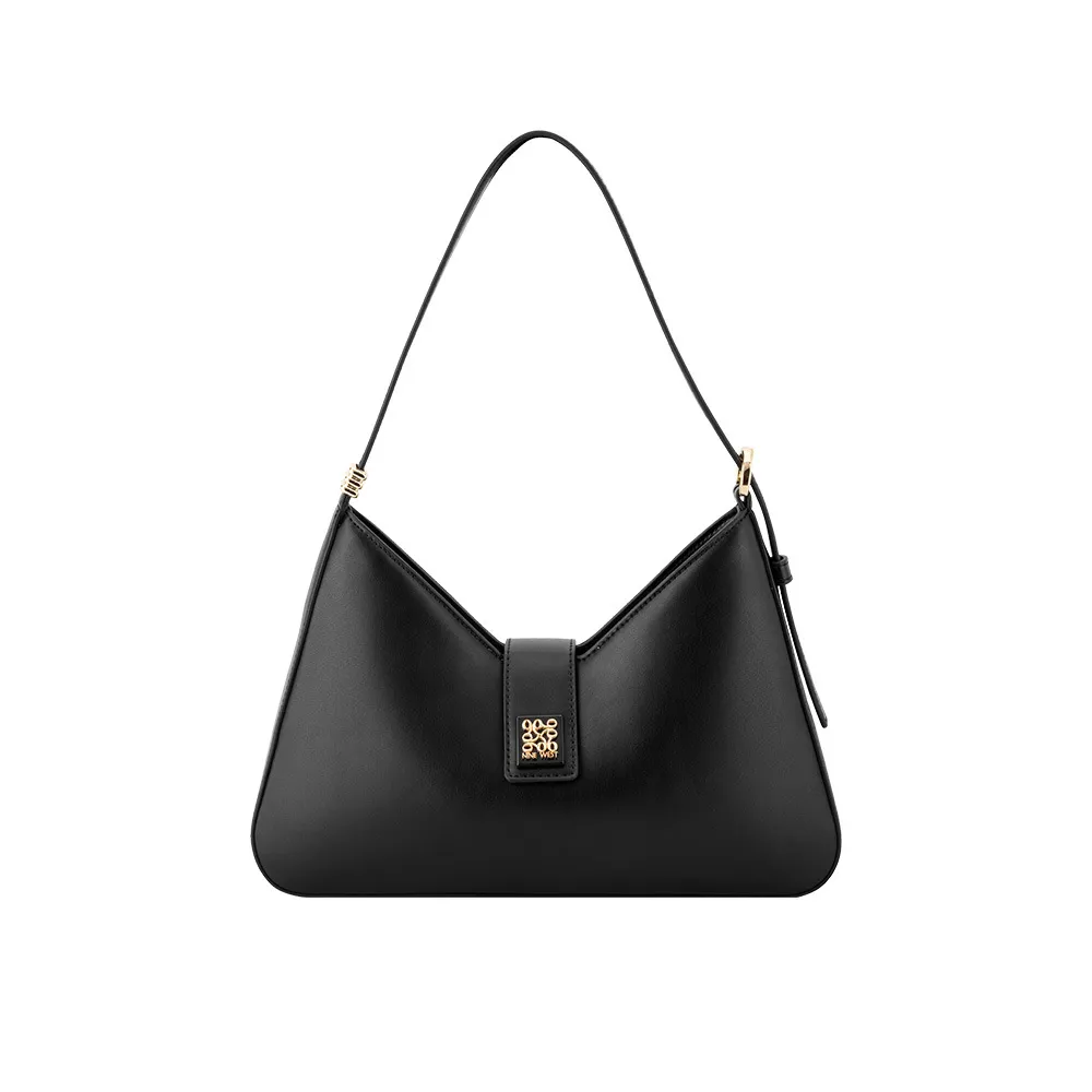 【NINE WEST】KALLIN 造型設計肩背包-黑色(577272)