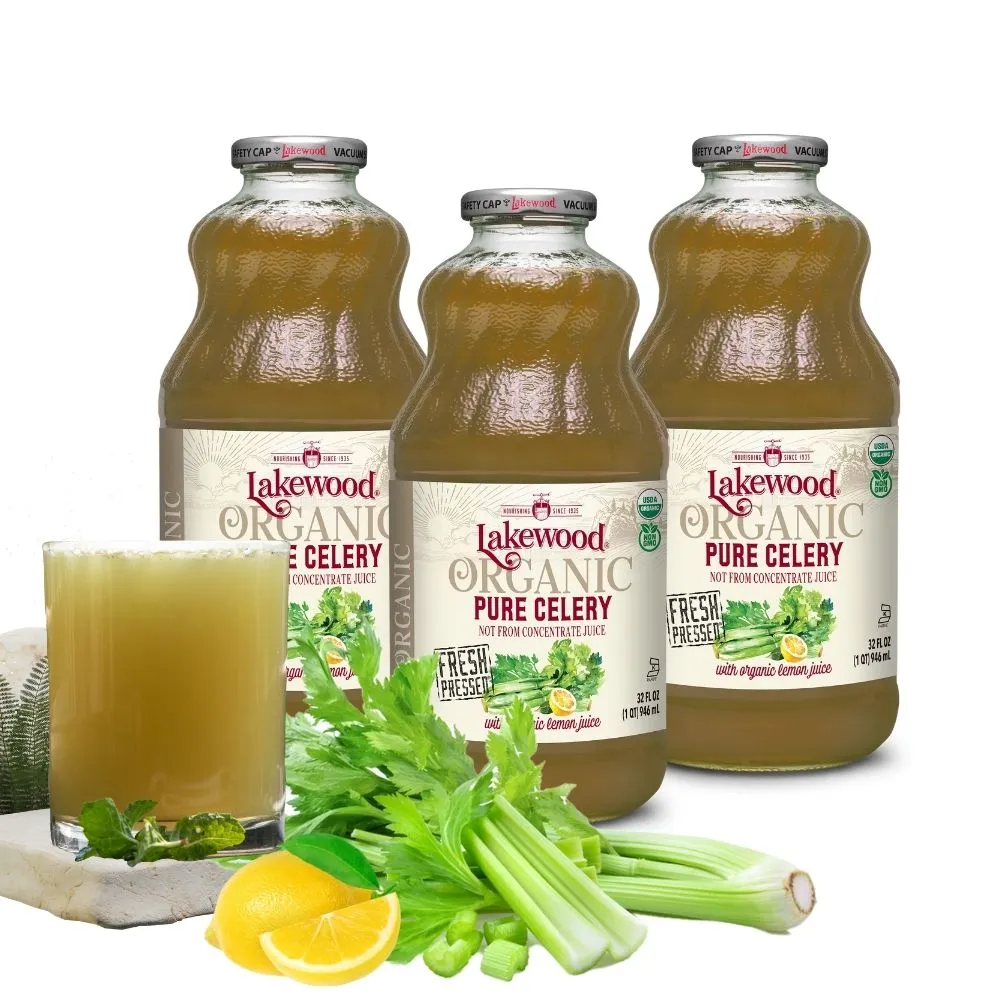 【O’natural 歐納丘】Lakewood有機西芹果汁 946ml*3瓶