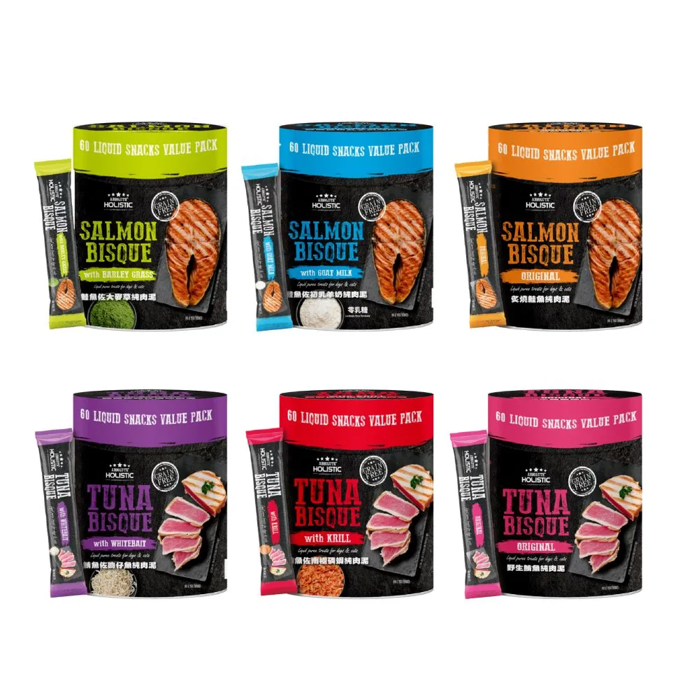 【ABSOLUTE HOLISTIC 超越巔峰】純肉泥-桶裝 /60pcs*15g(犬貓肉泥、肉泥、純肉泥)