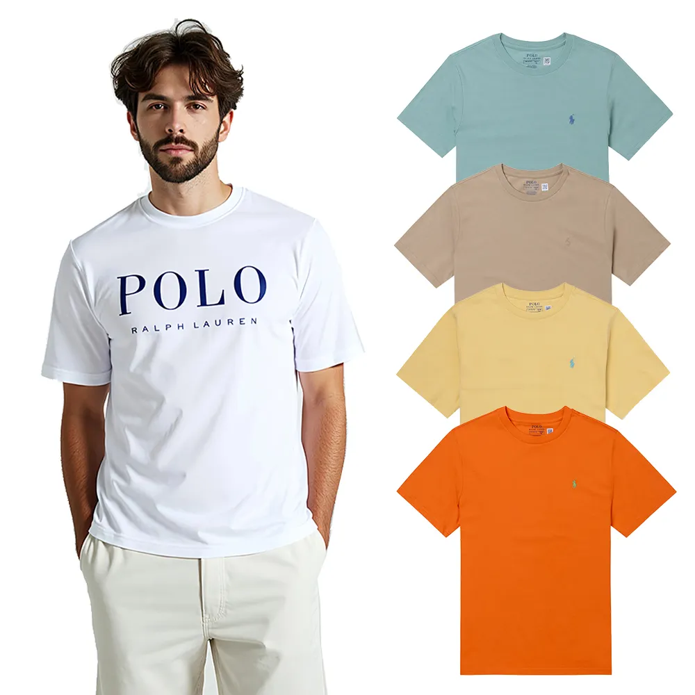 【RALPH LAUREN】RL POLO 經典刺繡小馬素面短袖T恤 上衣-青年款-多色選(平輸品/素T/短T/可男女穿搭)