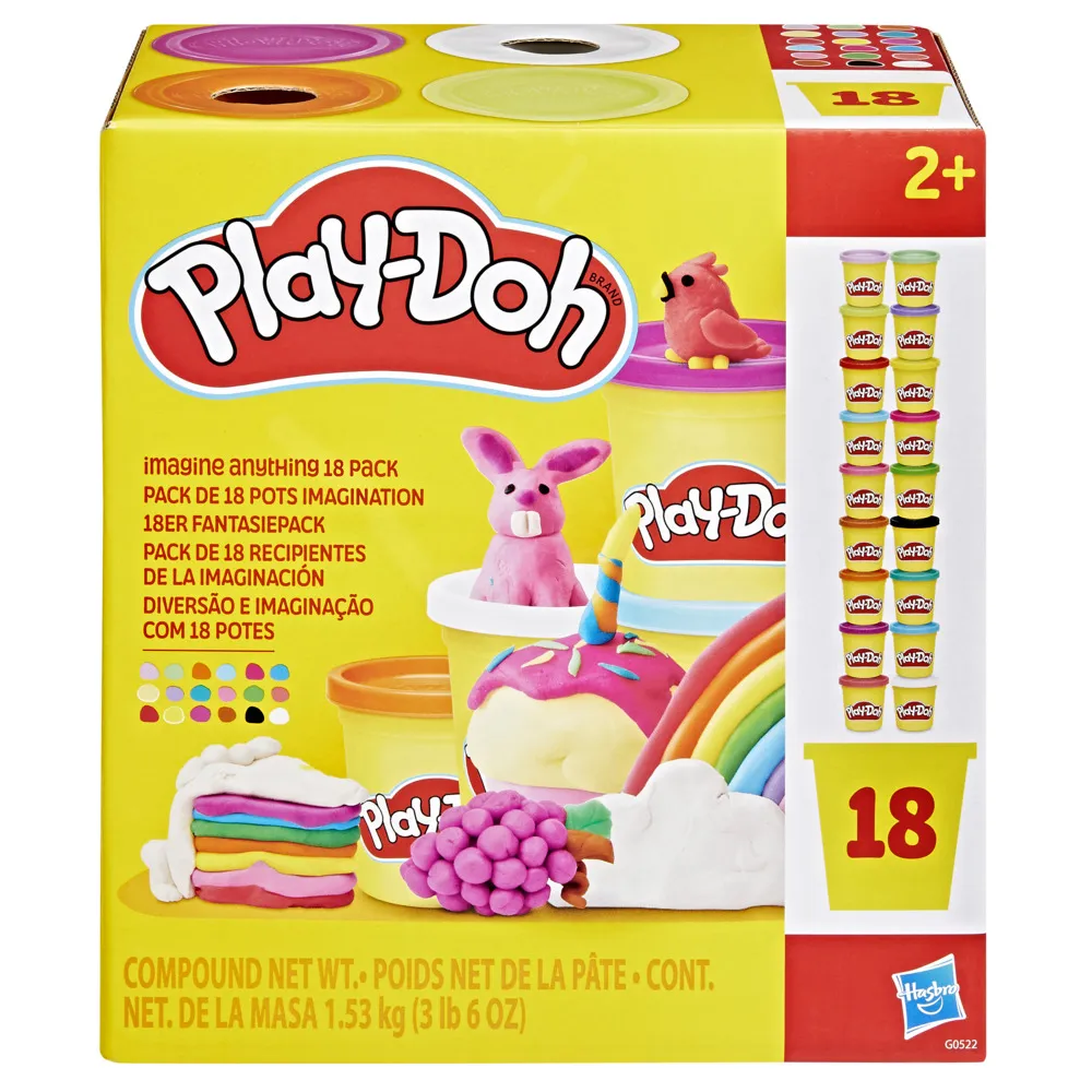 【PLAYDOH 培樂多】MOMO獨家黏土系列(創意無限18色黏土組)