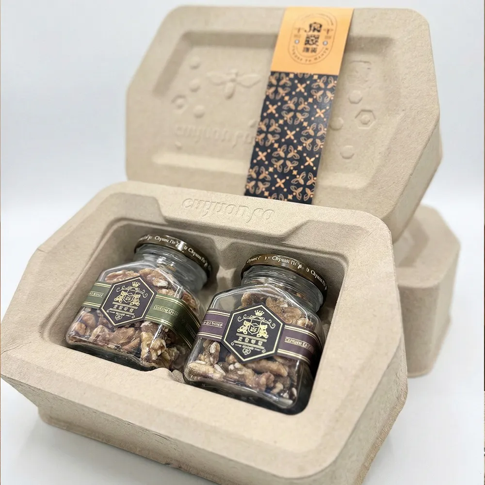 【CHYUANFA 泉發蜂蜜】蜂蜜堅果禮盒組 (蜂蜜腰果/蜂蜜核桃) 環保蜂巢盒 附提袋 伴手禮 送禮推薦