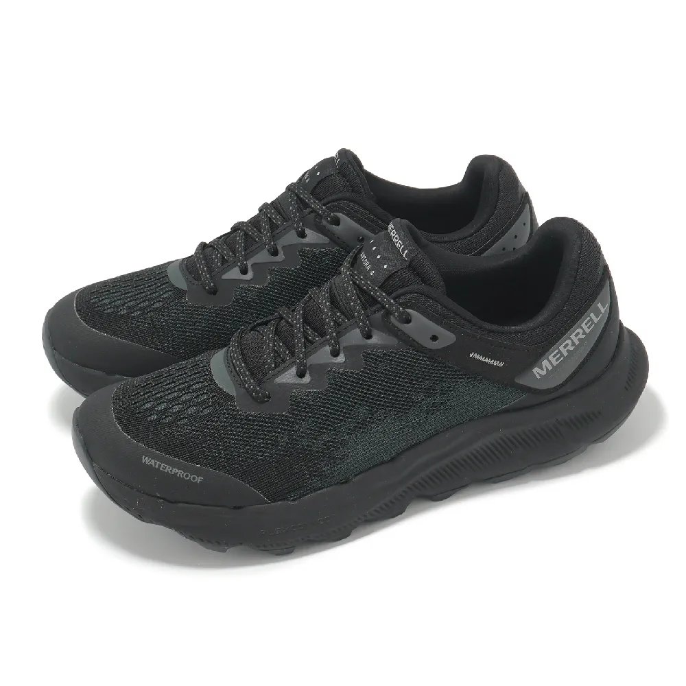【MERRELL】越野健行鞋 Antora 4 WP 女鞋 黑 防水鞋面 緩衝 抓地 支撐 戶外鞋(ML068442)