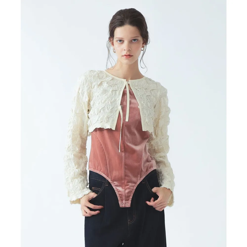 【BEAMS】官方旗艦館 Ray BEAMS / 女裝 縮皺 波列羅上衣