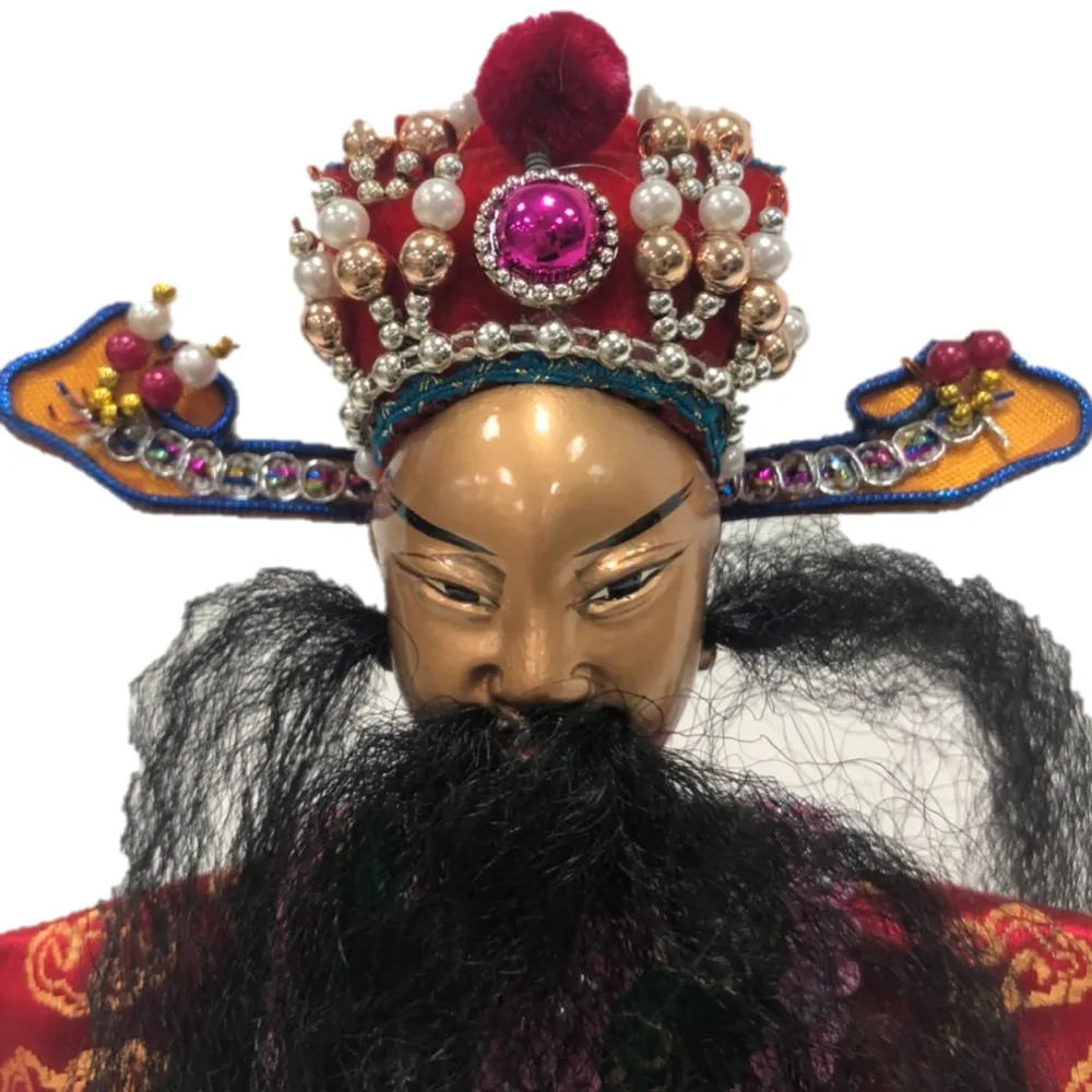 【A-ONE 匯旺】財神爺 掌中戲 布袋戲 送Taiwan熨燙徽章 戲偶架 道具 生 布偶 人偶 戲偶 手偶(布袋戲)