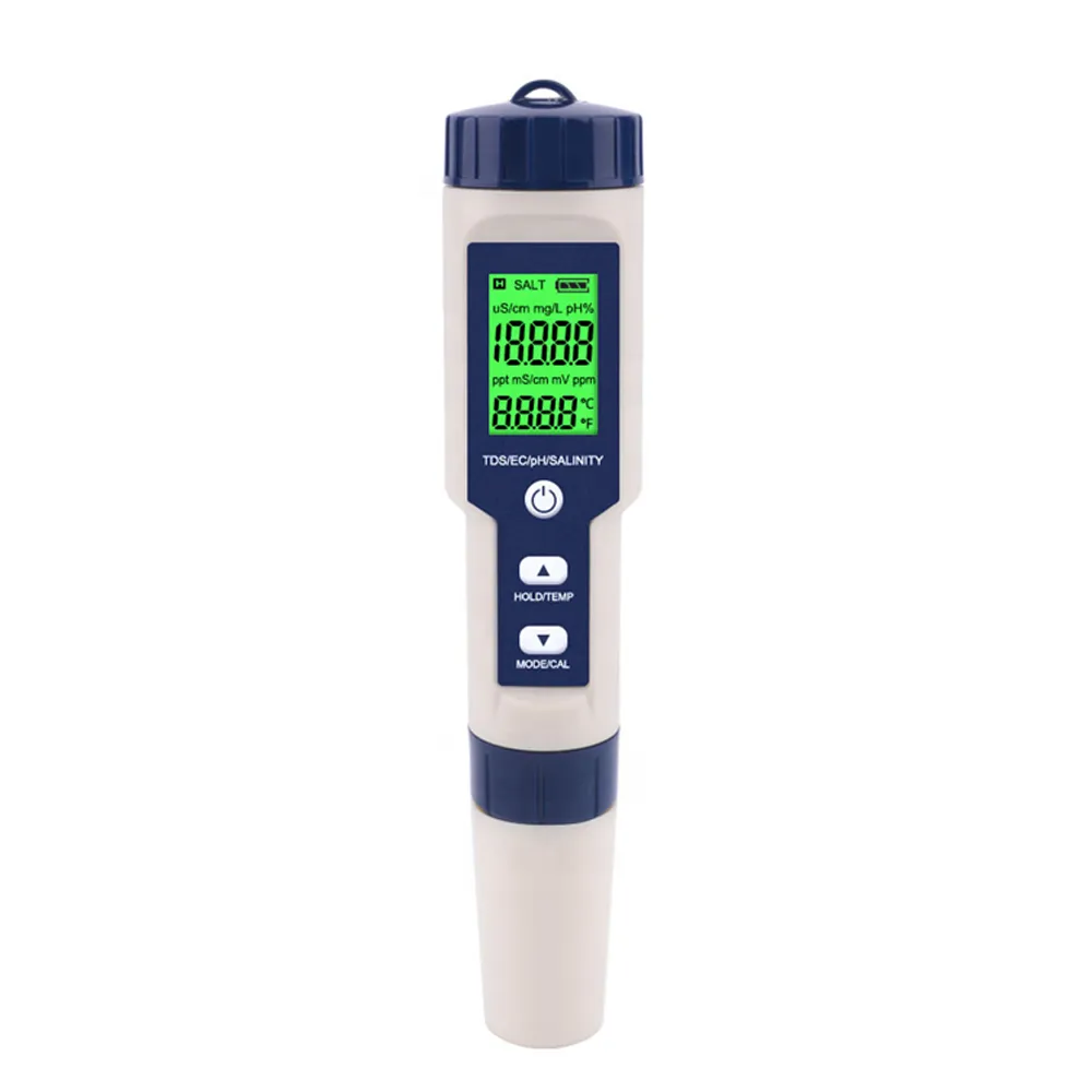 【Wsensor】五合一水質測試筆(EZ9909│水質檢測筆│水質檢測│驗水筆│測水筆)