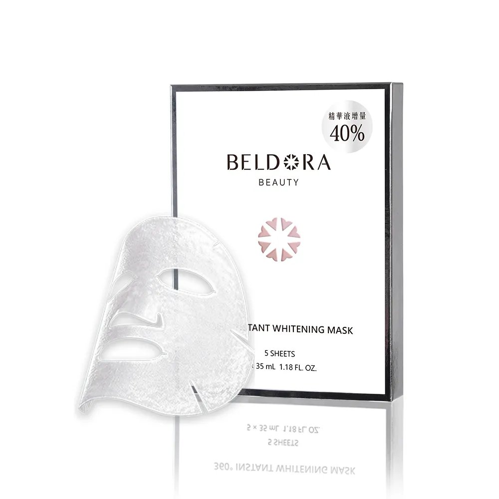 【BELDORA 蓓朵娜】360° 光速美白科技面膜 5入「白紗面膜」5片/盒(突破 白．透．潤 極限)