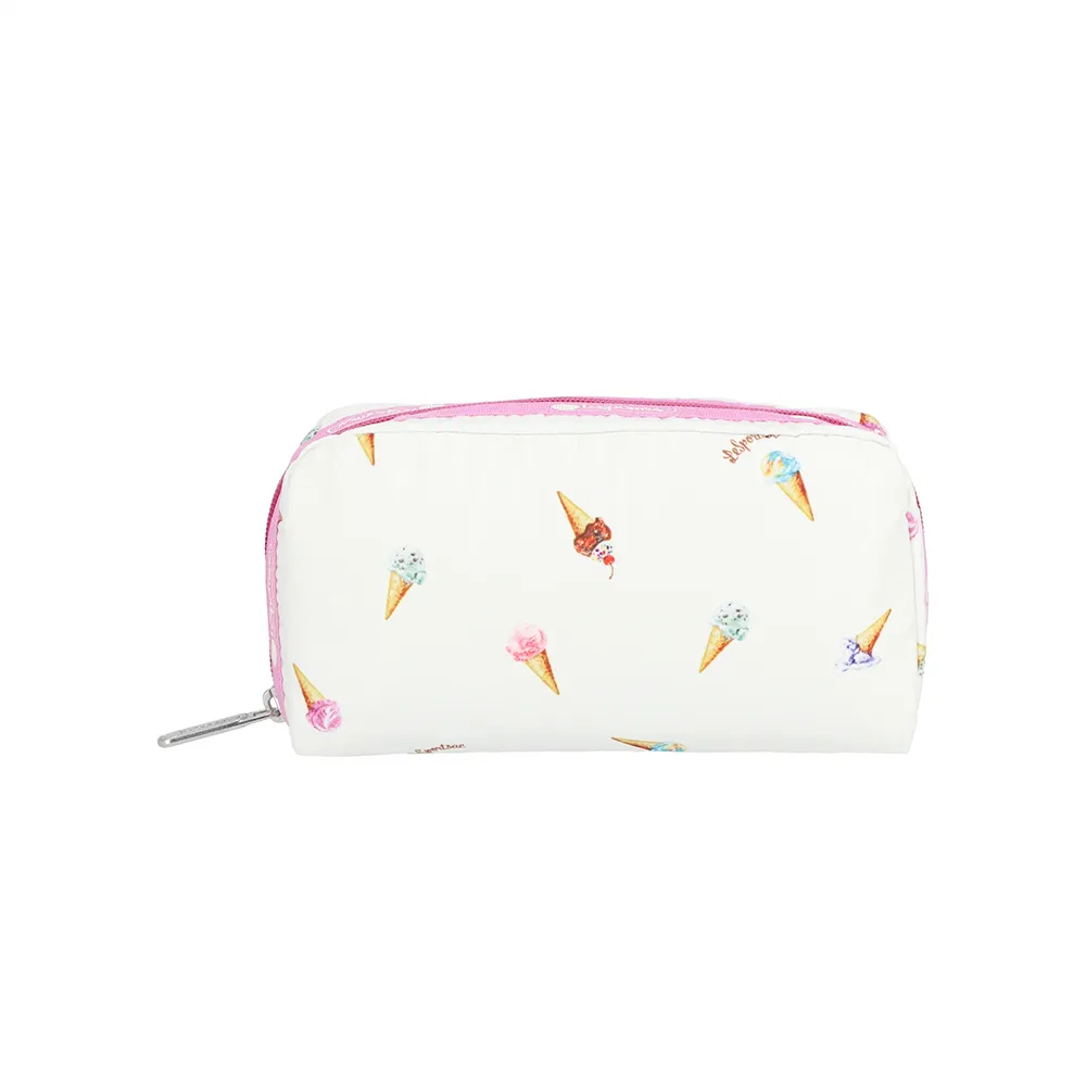 【Lesportsac】Rectangular Cosmetic 長形化妝包 盥洗包 收納包 女包(繽紛冰淇淋)