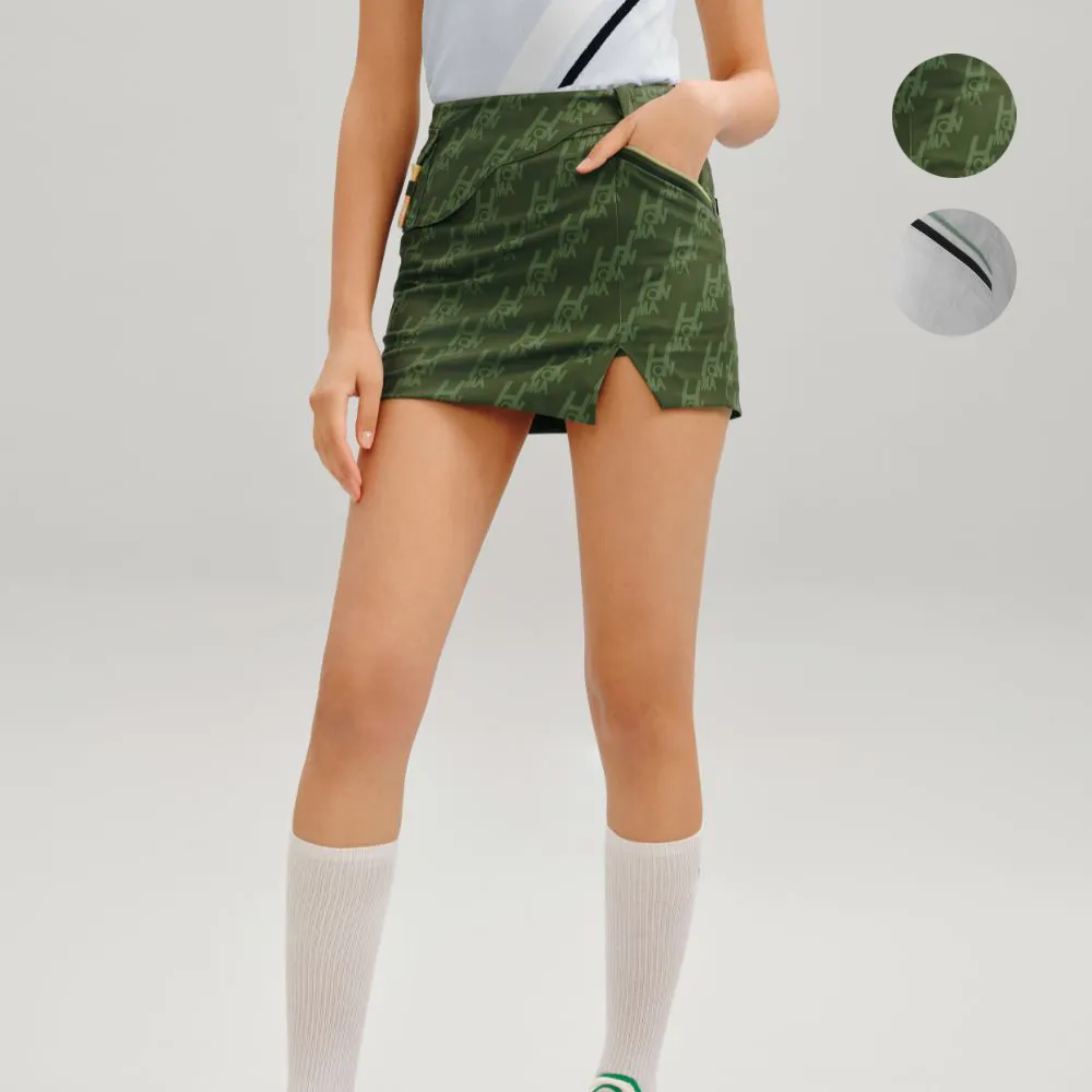 【HONMA 本間高爾夫】女款防曬防透短裙 春夏季 日本高爾夫球專櫃品牌(XS-L白色 軍綠任選HWKC902R619)