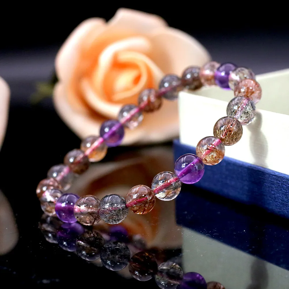 【D.S. jewellery 德山珠寶】限量出清特價天然5A級8mm超七水晶手鍊(交換禮物水晶手鍊CE476特價優惠)