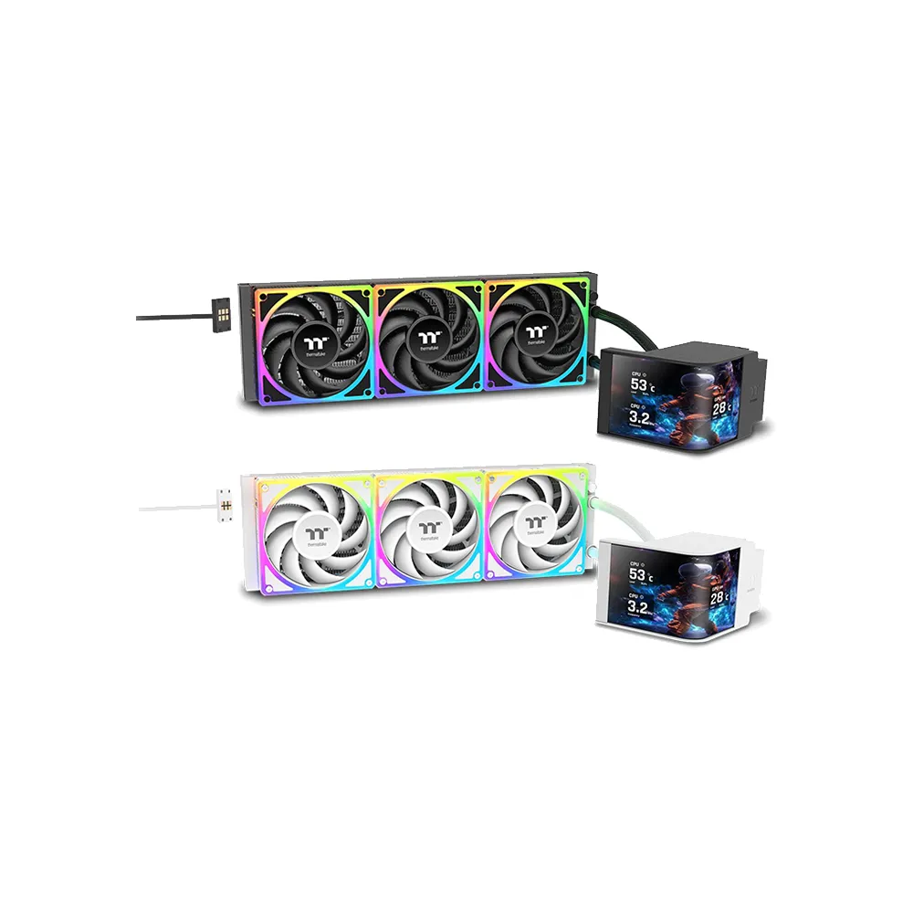 【Thermaltake 曜越】MAGCurve 360 Ultra ARGB Sync一體式水冷散熱器 6.67”曲面AMOLED螢幕 AI Forge功能