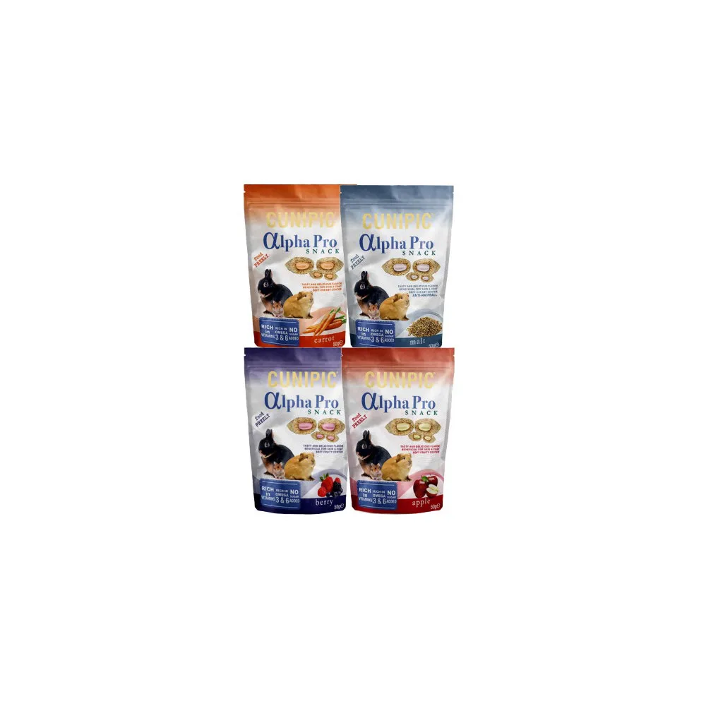 【CUNIPIC】西班牙αlpha Pro小動物化毛餡餅 50g*6包組(小動物零食)