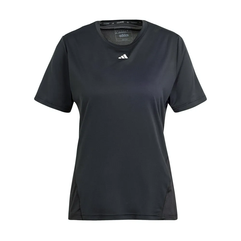 【adidas 愛迪達】WTR D4T T 女 短袖 上衣 運動 訓練 健身 透氣 吸濕排汗 黑(IQ2654)