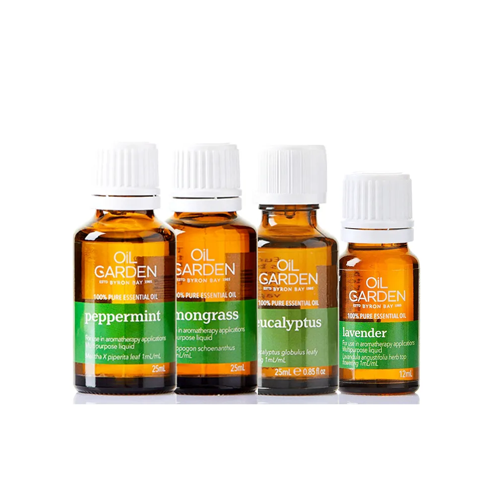 即期品【OiL GARDEN】野外露營防蚊4入(薰衣草12ml+檸檬草25ml+尤加利25ml+薄荷25ml)