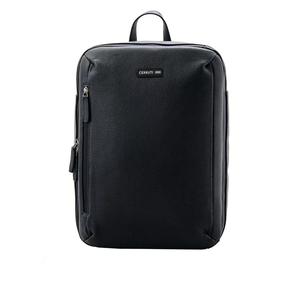 【Cerruti 1881】義大利原裝進口 頂級小牛皮後背包 CEZA05934M(深藍色)