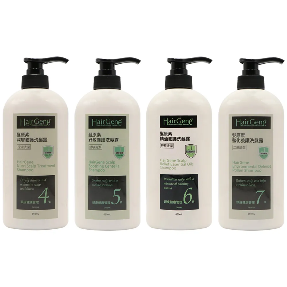 【PBF】寶齡富錦 Hair Gene 髮原素系列 深層養護/舒敏養護/精油養護/螯化養護 洗髮露660ml-任選(公司貨)