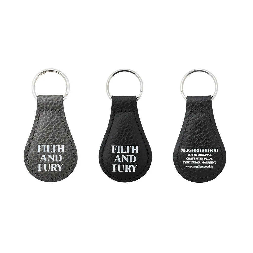 【NEIGHBORHOOD】雙11 Leather Keyholder 灰/黑 鑰匙圈 261MVNH-AC03