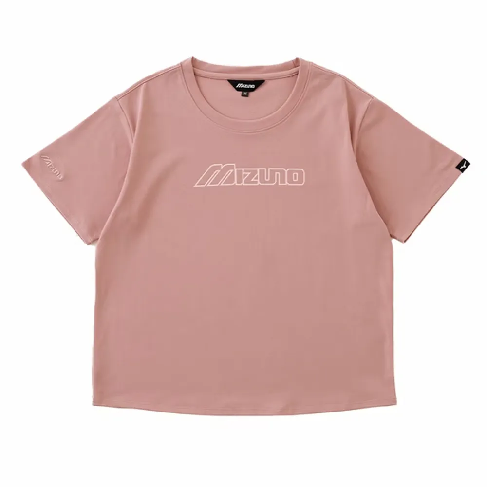 【MIZUNO 美津濃】短袖上衣 女 SPORTS STYLE 玫瑰 D2TAD22264