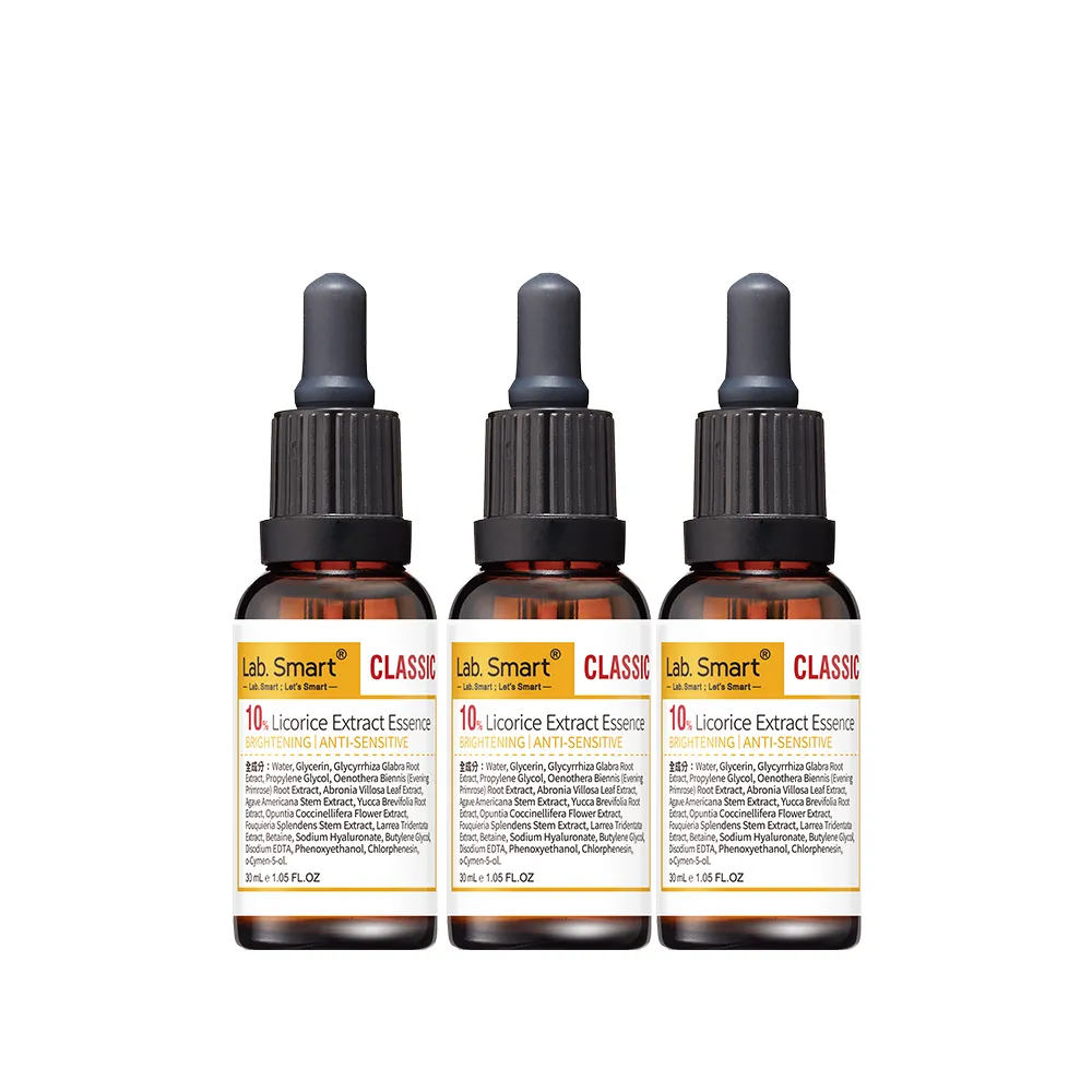 【Dr.Hsieh 達特醫】LabSmart Classic黃標 10%甘草萃取精華30ml(三入組/無盒)