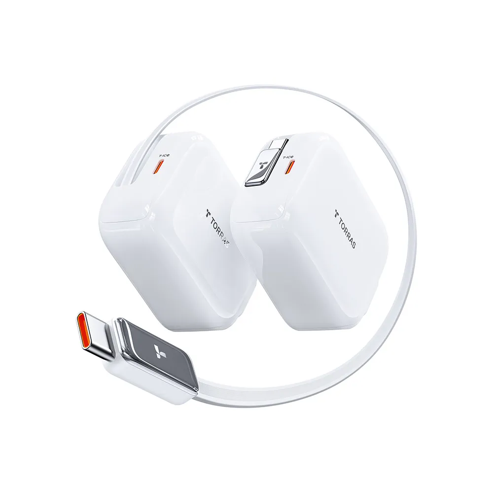 【TORRAS 圖拉斯】FlexLine 67W 伸縮線PD快充充電器(小巧美力 伸縮快充)