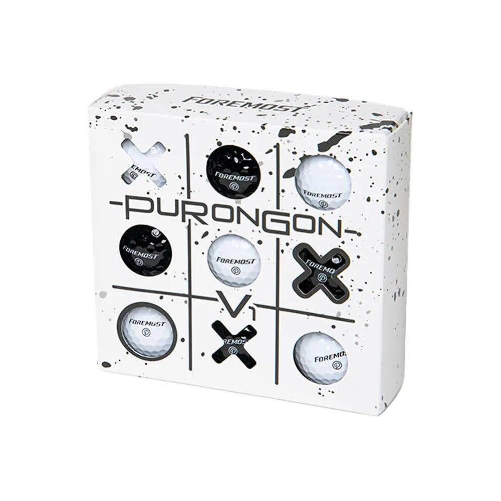 【Foremost】ProTourX3 PuRonGon V1 三層球 高爾夫球 9入(黑球 白球 色球 超遠距)