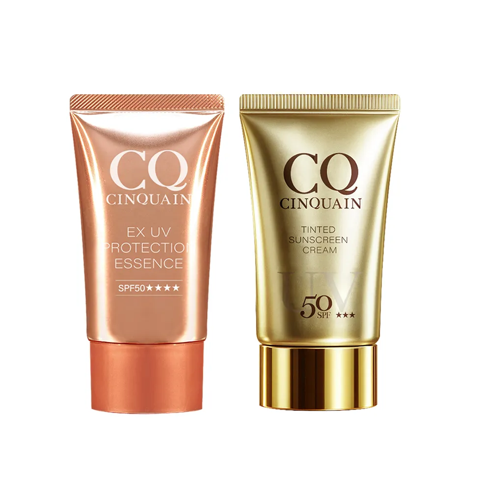 【CINQUAIN 思珂】超水感高效防曬精華＋清透裸肌潤色防曬乳(SPF50★★★)
