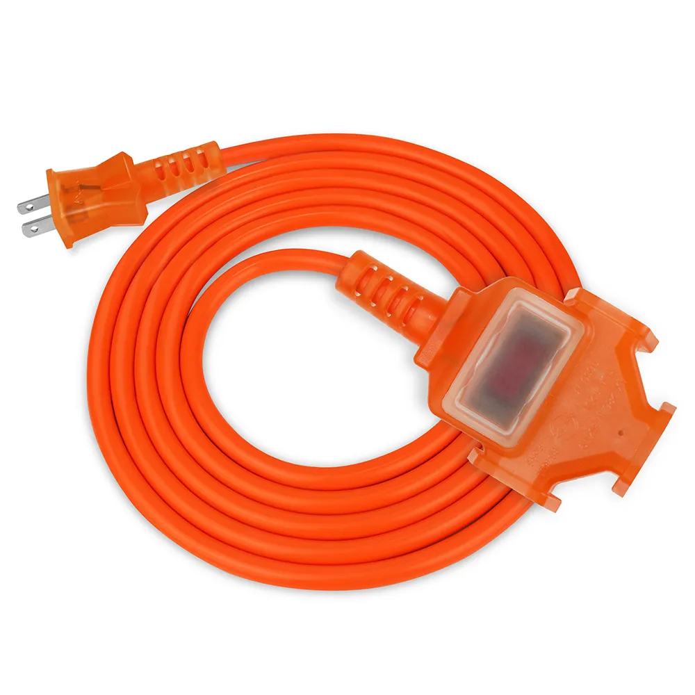 【PowerSync 群加】2P 1擴3插工業用動力延長線/橘色/10M(TU3C3100)