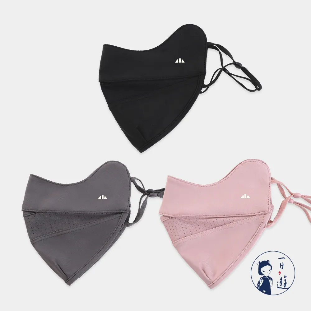 【NicoFun 愛定做】3入 第二代 冰絲涼感立體口罩 抗UV 保濕 護眼角 高爾夫球 透氣 防曬(可水洗 可調式耳扣)
