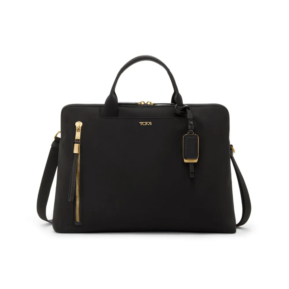 【TUMI】Voyageur Benin 15 吋都會商務筆電包 - 黑金(TUMI 官方旗艦店)