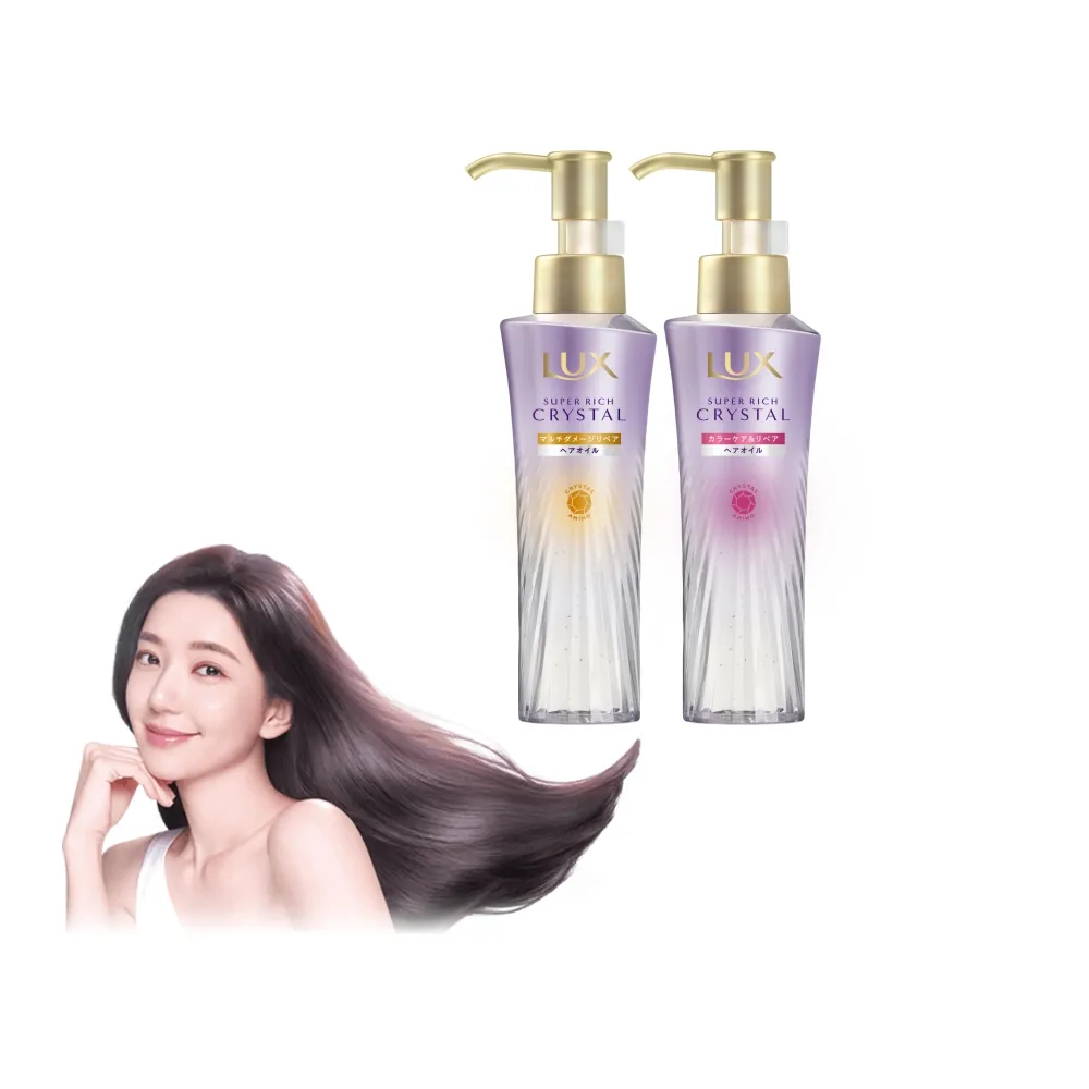 【LUX 麗仕】日本製 極輕光護膜聚光/輕盈修護髮油90ml(頭髮雨衣 果漾晨曦/花漾晨露)