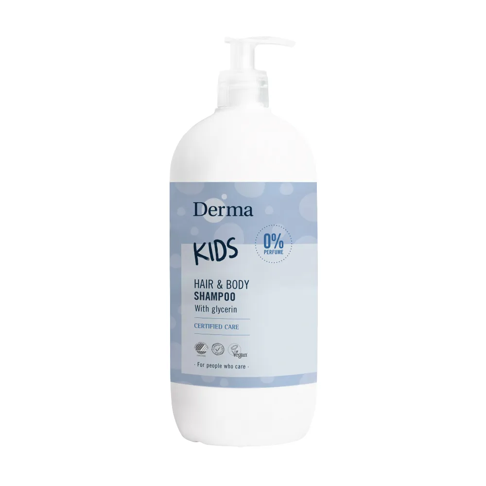 【Derma 丹麥德瑪】純淨兒童2合1洗髮沐浴露500ml