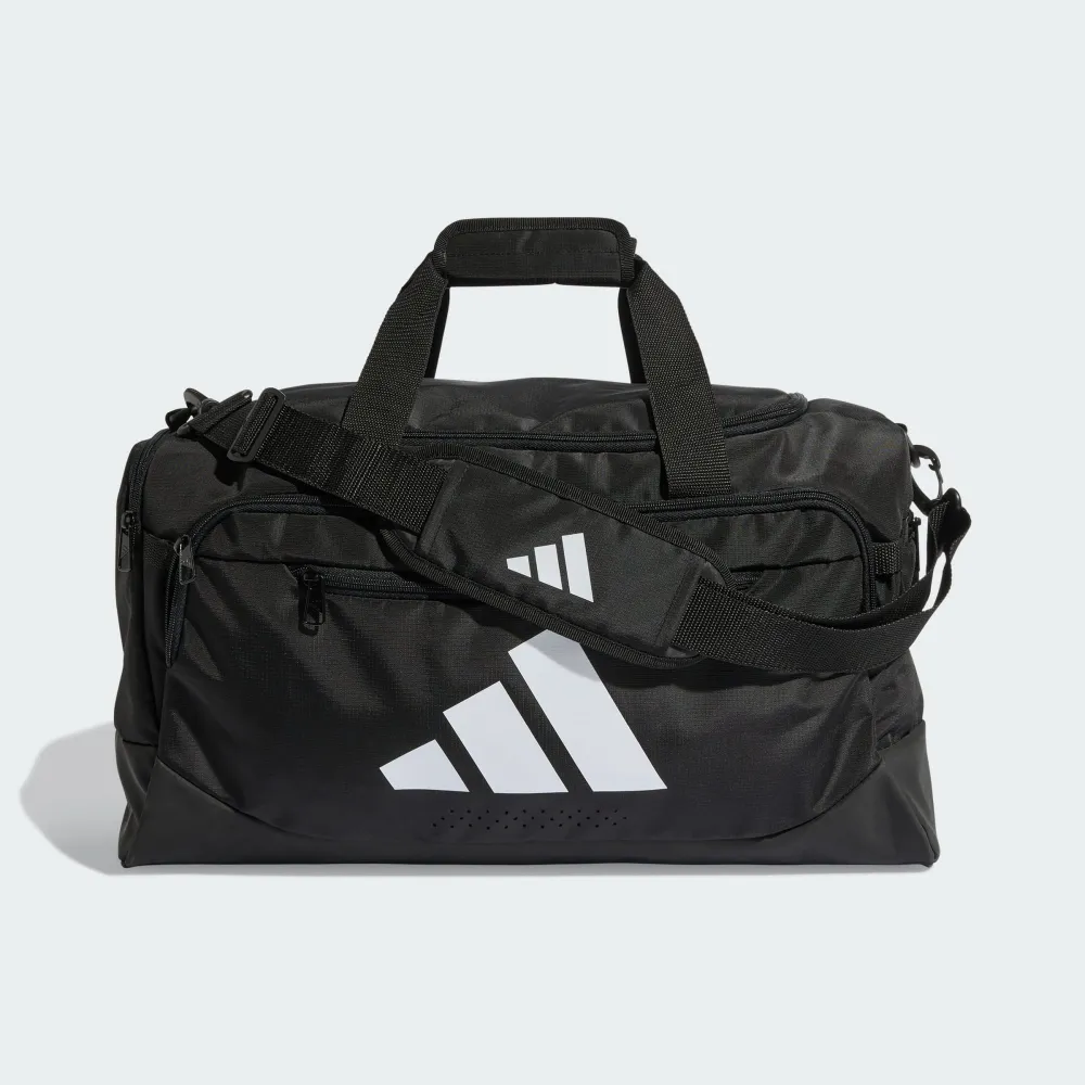【adidas 愛迪達】手提包 健身包 運動包 旅行袋 TRA DEF DUF S 黑 JZ0608