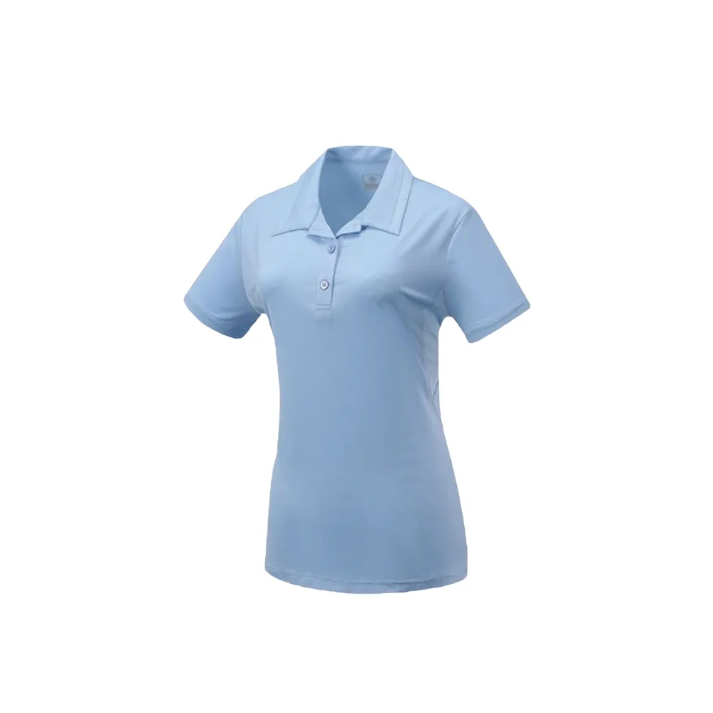 【Mountneer 山林】女抗菌透氣排汗上衣-粉藍-41P68-76(polo衫/女裝/上衣/休閒上衣)
