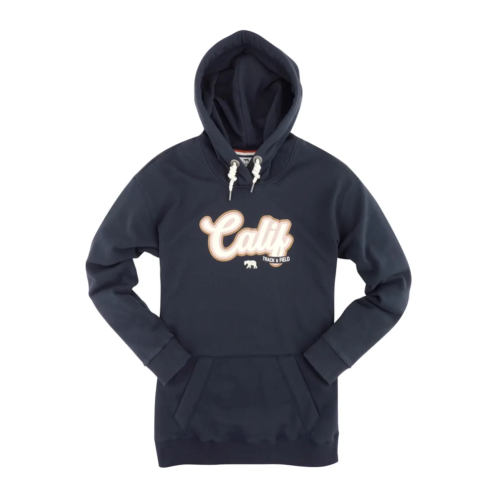 【California Republic】粉配色LOGO植絨印長版連帽女帽T