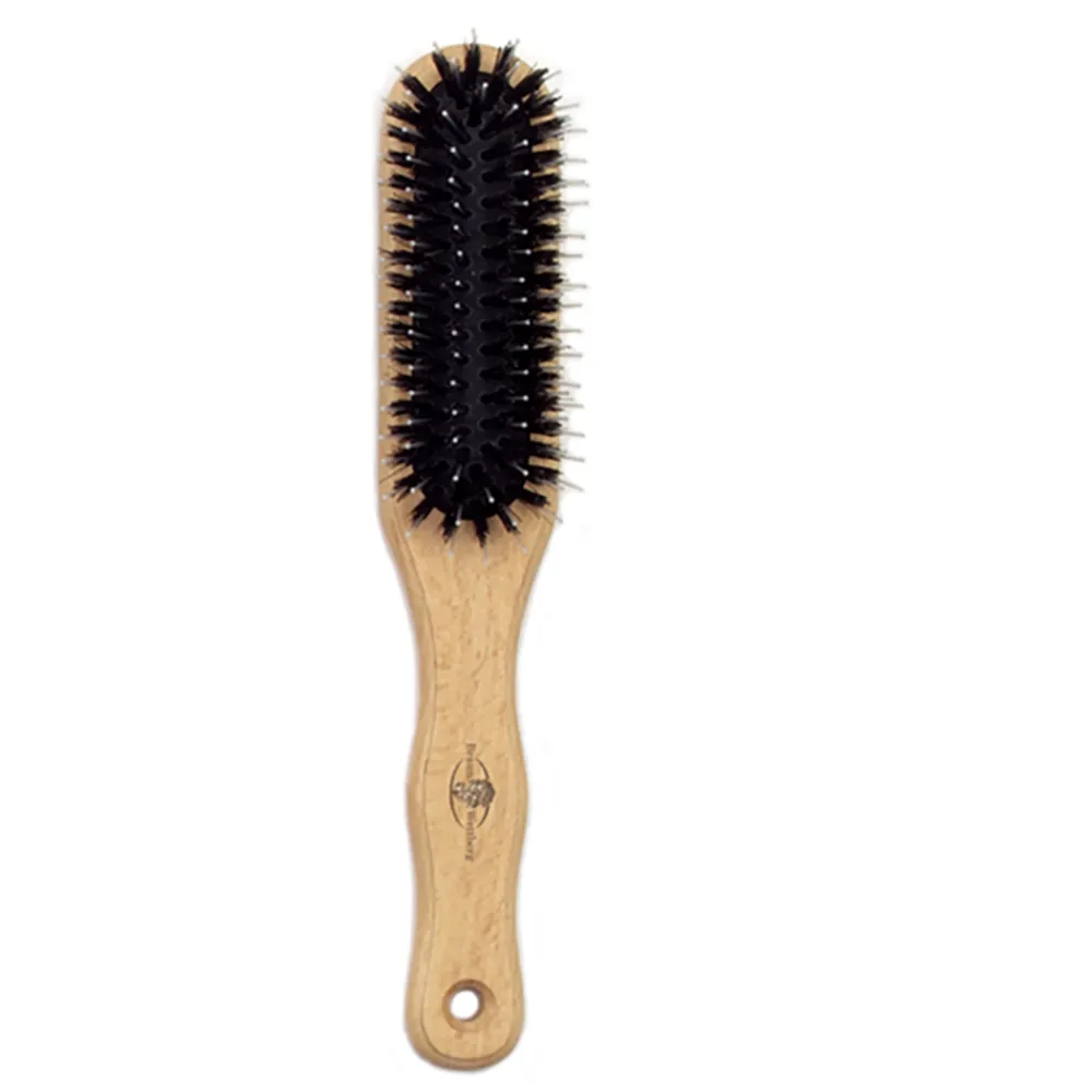 【BRAUN WETTBURG 珀薇】德國製好好握長形豚鬃纖維氣墊好按摩梳(氣墊按摩梳/梳頭按摩美容/雙11)