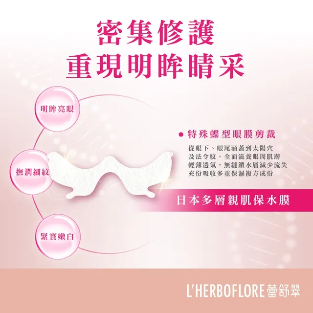 【L’HERBOFLORE 蕾舒翠】買一送一★特選雪耳眼膜 8ml 100片（明眸亮眼/撫潤細紋）