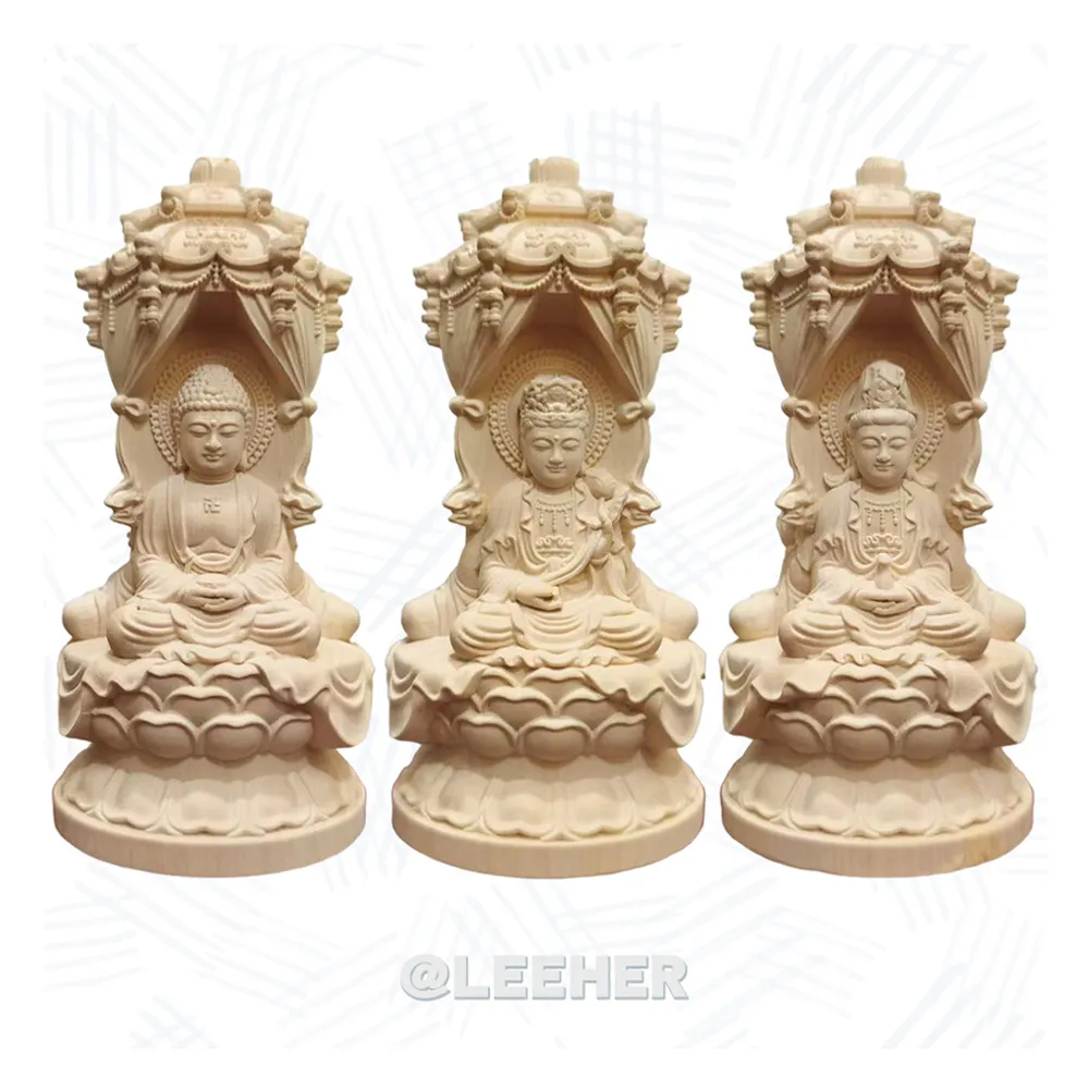 【LEEHER】觀音寶塔擺設/佛教擺設/家居擺設/送禮推薦/黃楊木材質/佛像雕刻/觀音寶塔像
