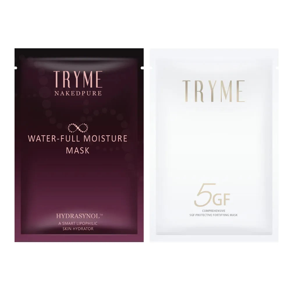 【TRYME 詩朵】肌透光滿水位保濕/5GF極光精萃甦活水潤面膜(各3包組、5片/包)