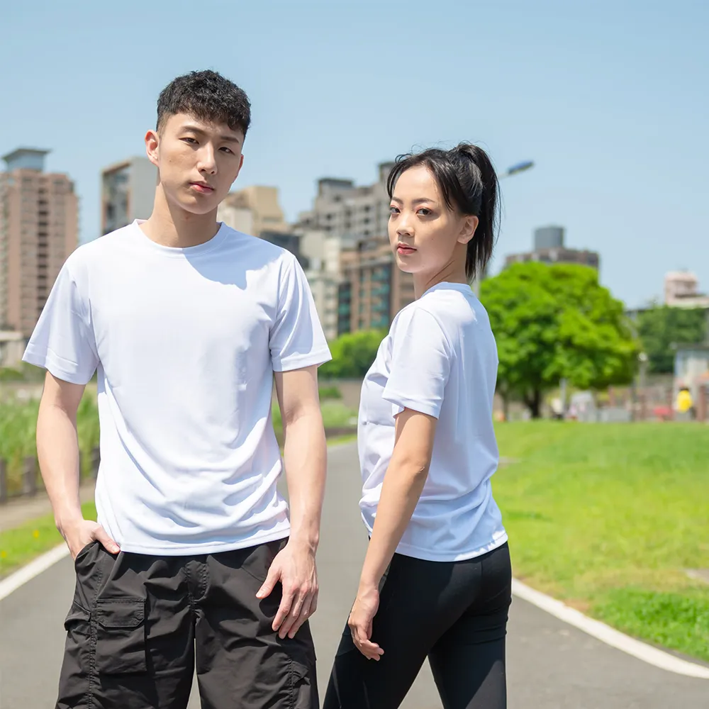【NVDO】出清品   男女款MIT台灣製吸濕排汗環保紗短袖上衣(T恤運動衣/B047/售完不補)
