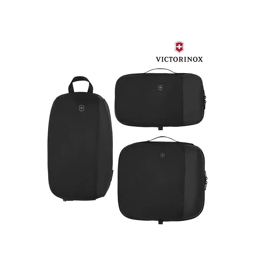 【VICTORINOX 瑞士維氏】Travel Essentials 旅行收納Cube Set-黑(653360)