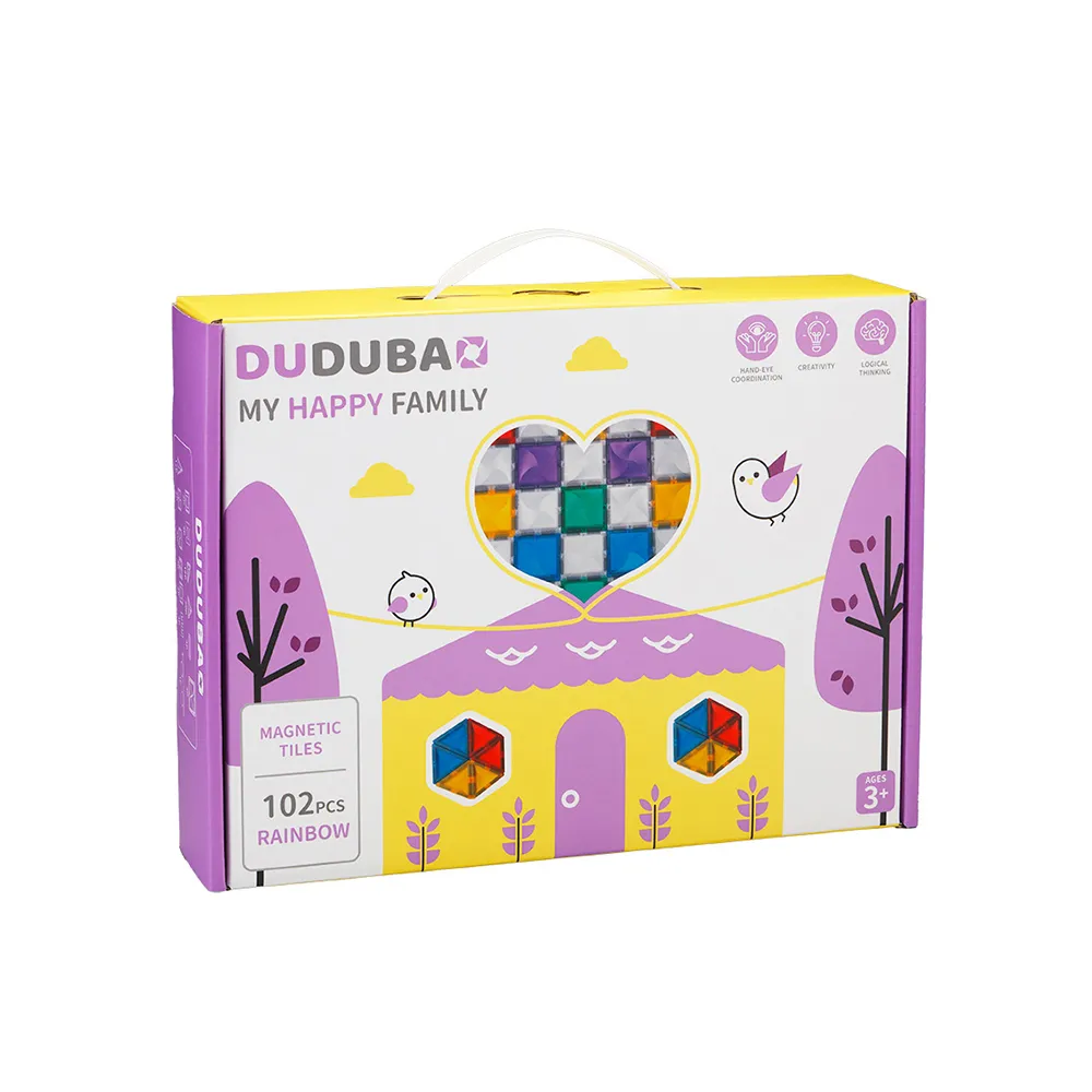 DUDUBAO五感繪本磁力片-我們一家人（彩虹102片）