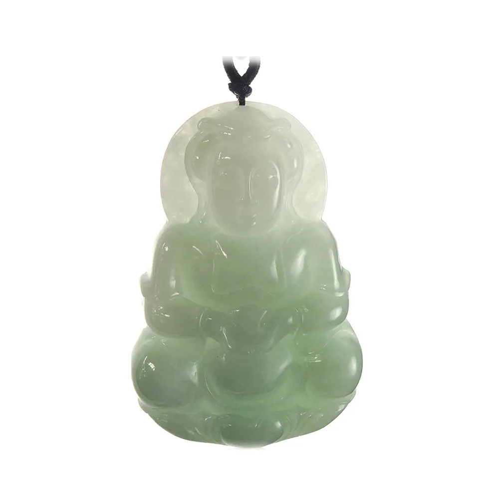 【GemMaker 頑石睛萃】平安觀音天然A貨翡翠項鍊(45.3g)