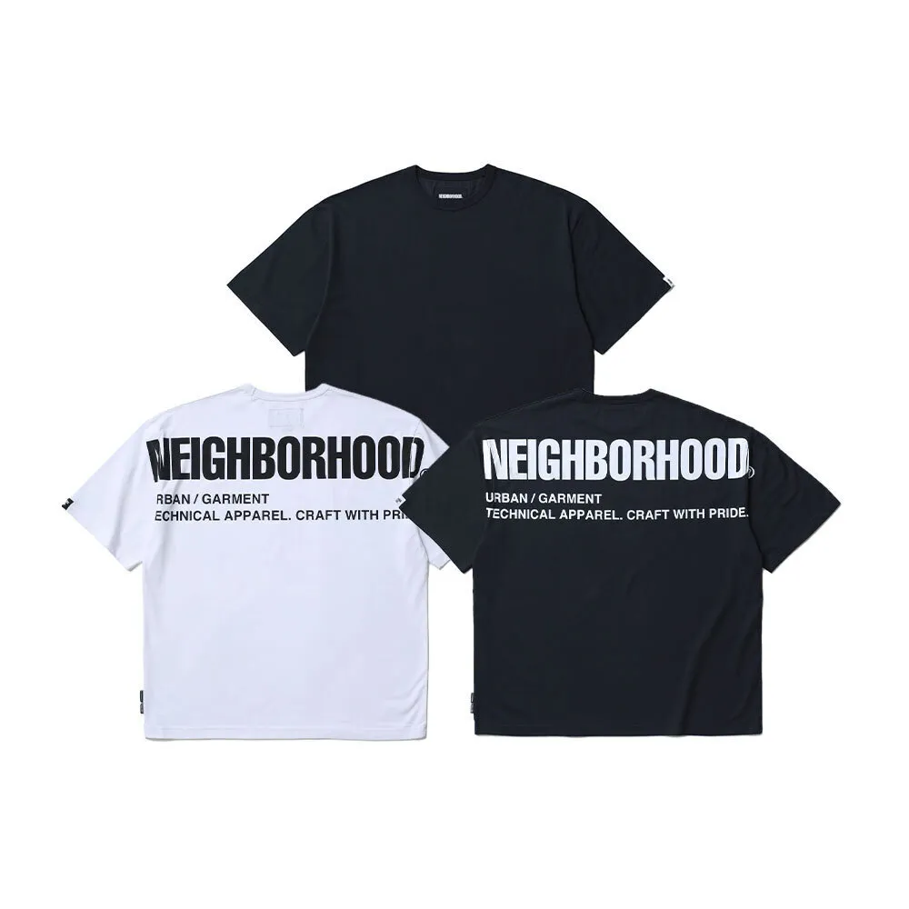 【NEIGHBORHOOD】Sheltech Crewneck 機能涼感字母短袖 黑/白 261BWNH-CSM02