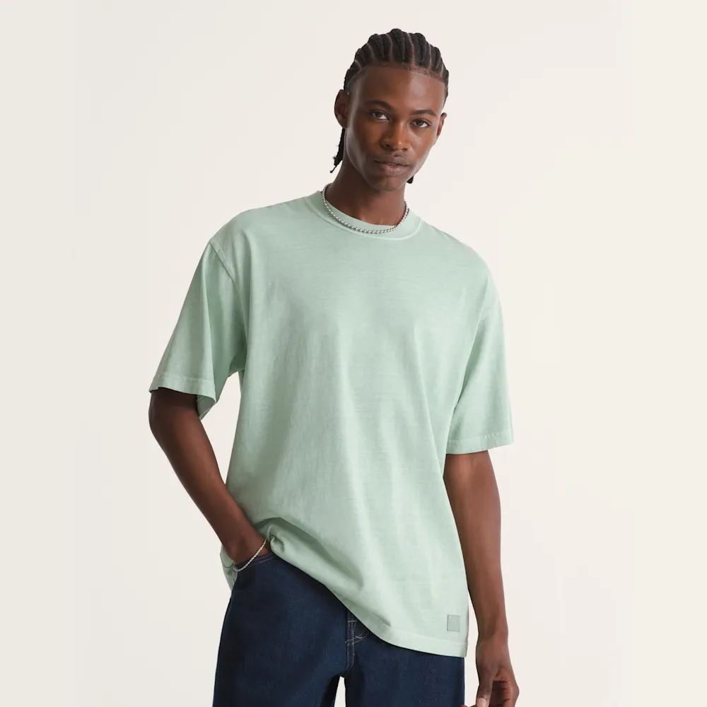 【VANS】官方旗艦 Premium LX Loose Fit 淡綠色短袖T恤