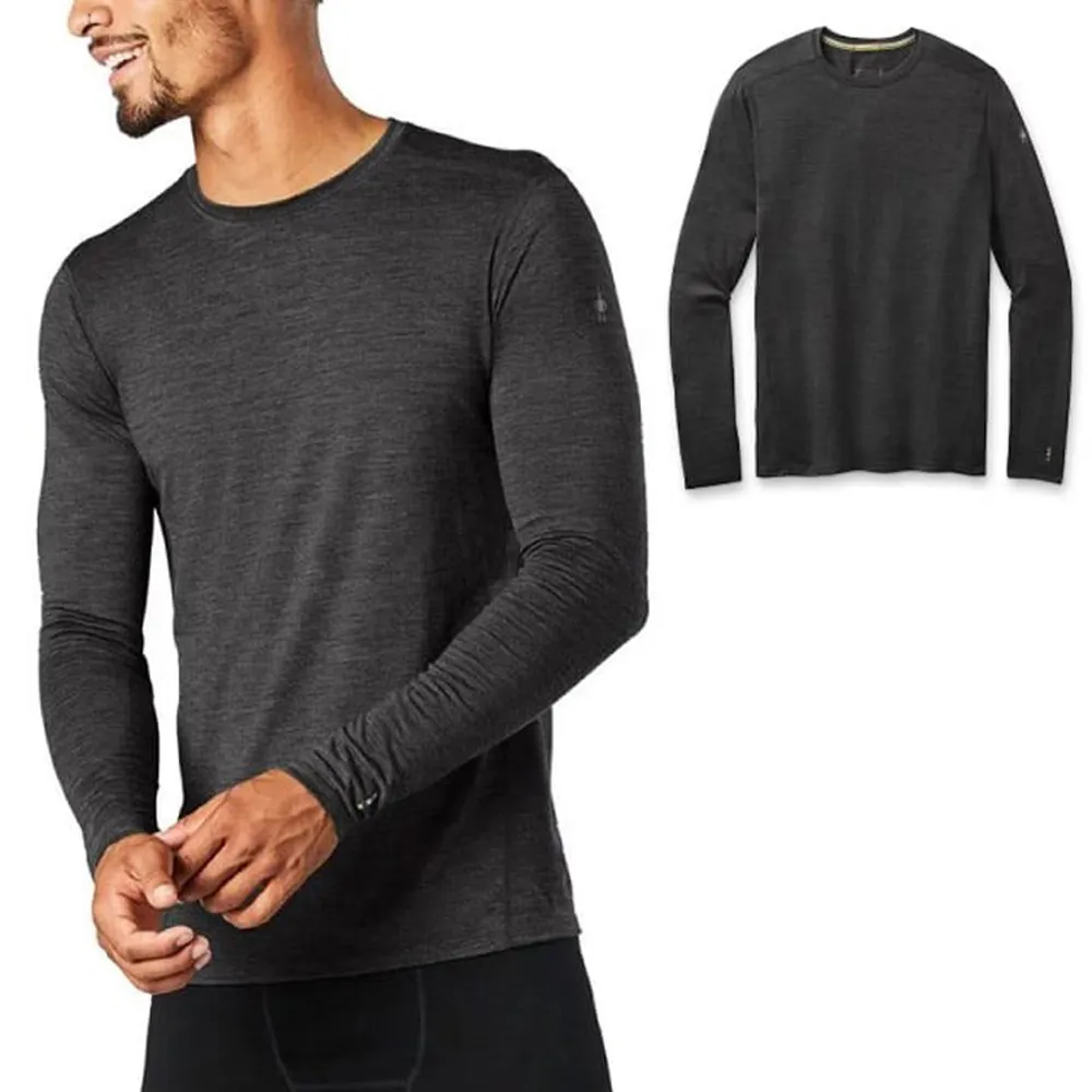 【SmartWool】男 All-season 美麗諾羊毛內著長袖.衛生衣.內搭衣.貼身內衣(SW016953-D36 鋼鐵霧灰)