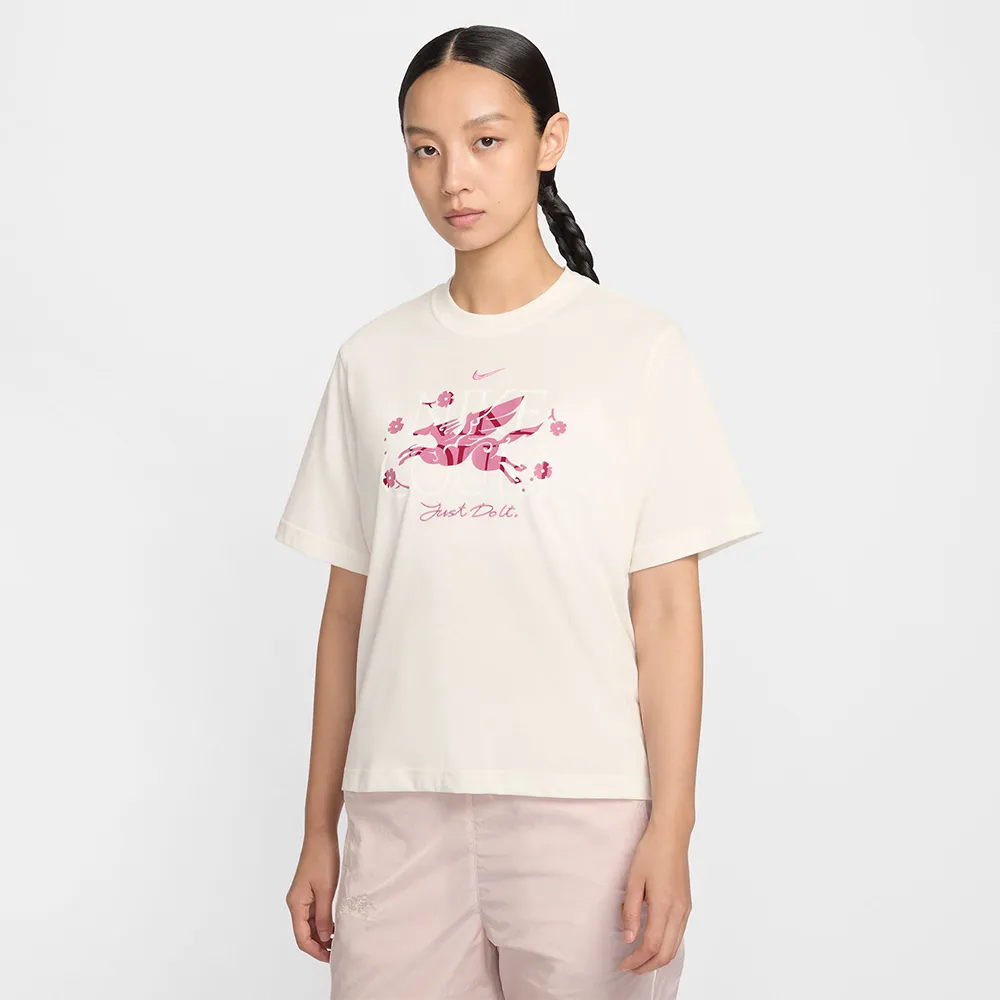 【NIKE GOLF】Nike 女款 Dri-FIT 短袖網球 T 恤 米色(IQ3835-133)