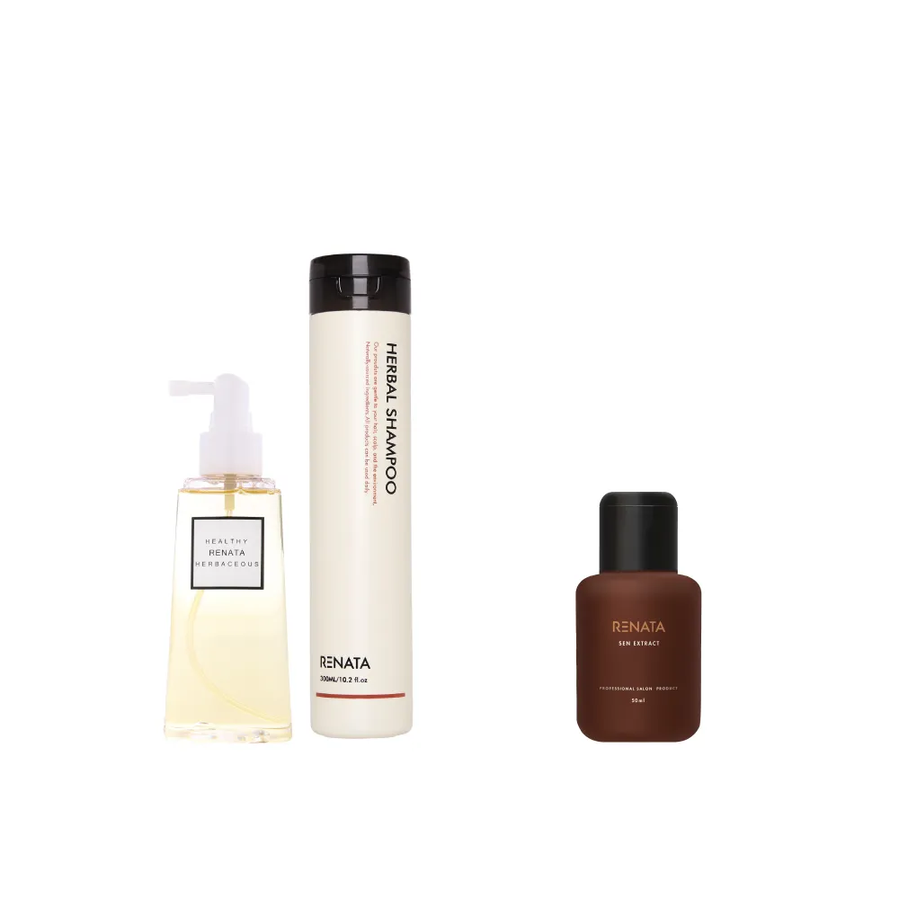 【RENATA 蕾娜塔】草本-控油/修護 精華液200ml+洗髮精300ml(官方直營 控油/修護任選 頭皮水 沙龍洗髮精)
